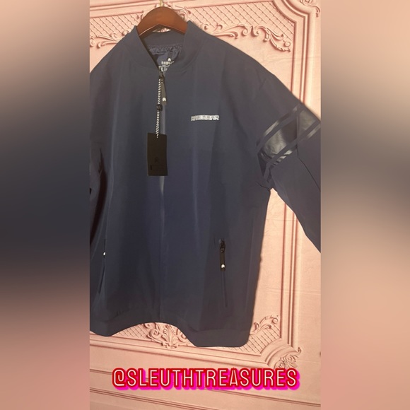 NWT Men’s Raw Gear Navy Blue Long Sleeve Full Zip Lightweight Jacket Size Large - Picture 6 of 7